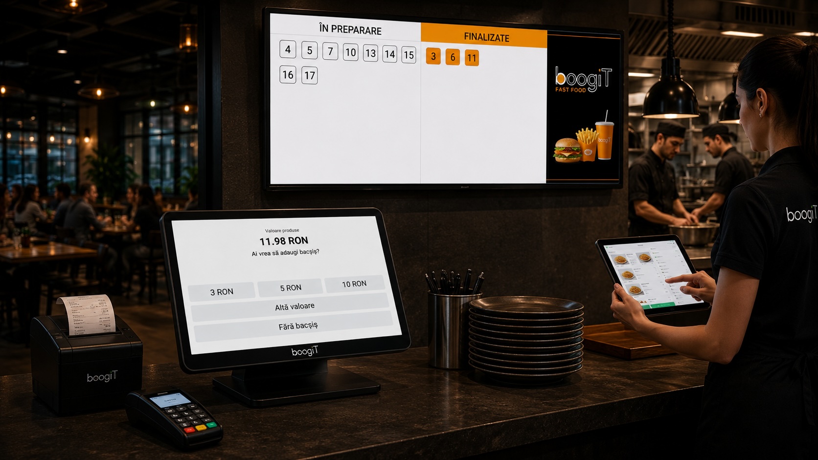 Ecosistemul boogiT: POS și gestiune, comenzi online, KDS, QR ordering, delivery, marketplace, AI și business intelligence